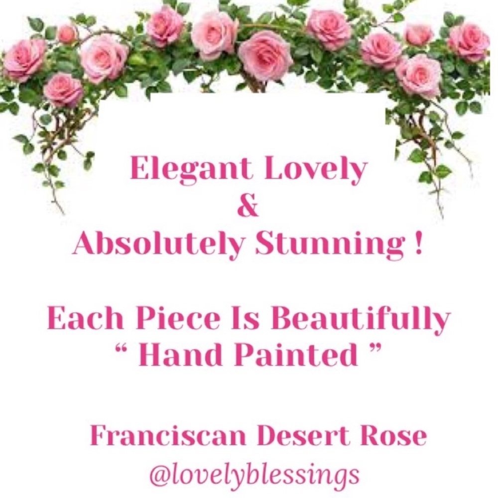 Franciscan Desert Rose 6” Bowl Small Dessert Soup Cereal Fruit Set of 5 Pink - Picture 14 of 15